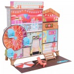 Casuta Distractiva de la Plaje - Fun Beach House cu Roata Ferris Wheel Dollhouse - Casa din lemn pentru papusi de la KidKraft